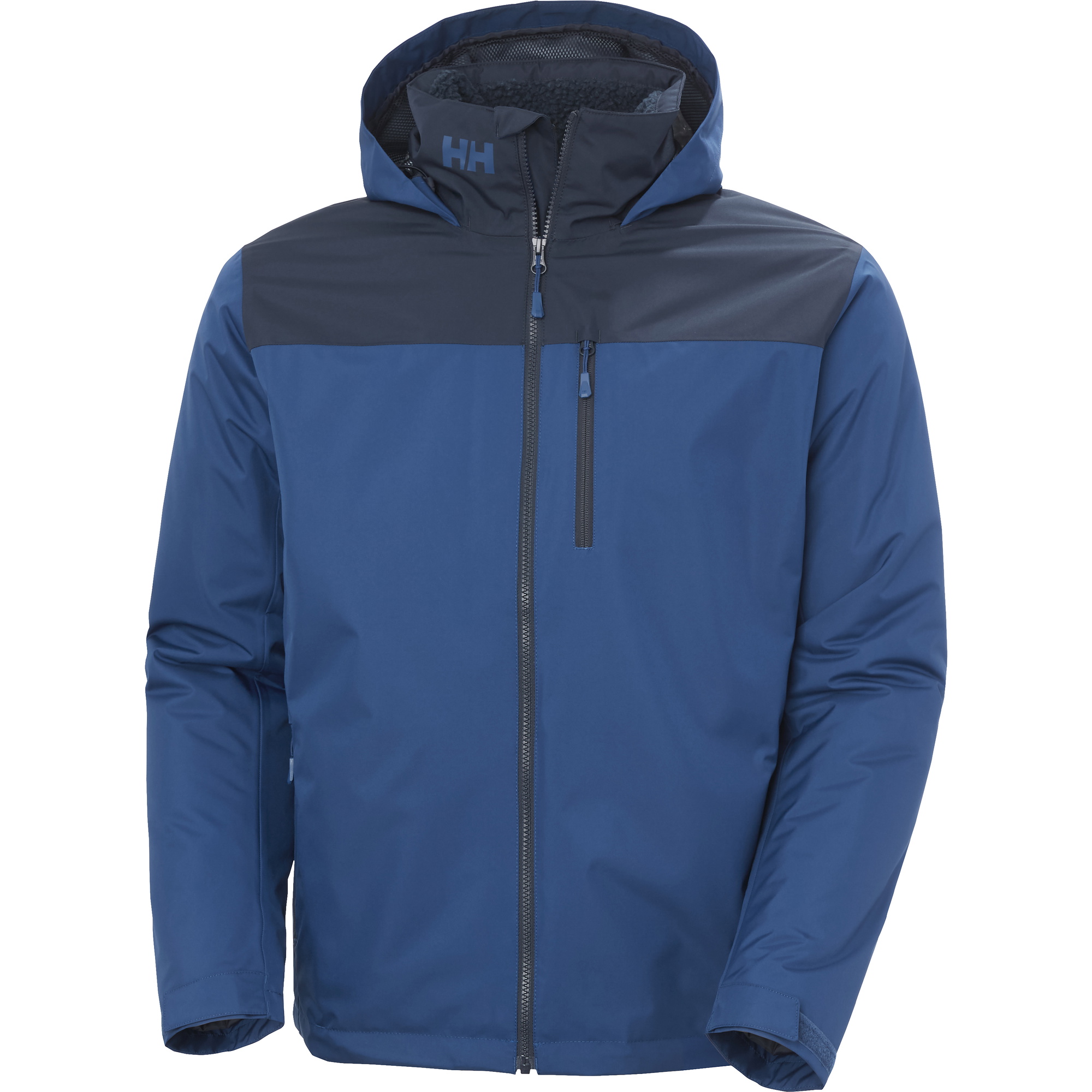 2026 Helly Hansen Mens Crew Hooded Pile Jacket 34526 - Dark Blue